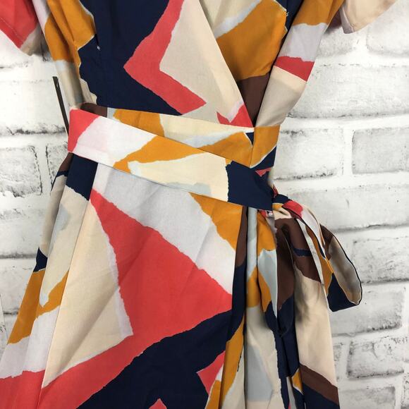 Anthropologie Hutch Blaise Wrap Dress Geometric Sz. XSP NEW - Picture 7 of 11